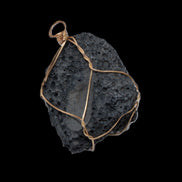 Vesicular Basalt wire-wrapped 30*21*40mm pendant 15g in sunlight - Rocks and Things Store