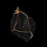 Vesicular Basalt wire-wrapped 30*21*40mm pendant 15g in sunlight - Rocks and Things Store