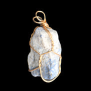 Sodalite natural wire-wrapped pendant 15*23mm 9.2g in sunlight - Rocks and Things Store