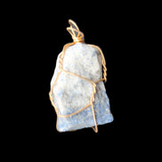 Sodalite natural wire-wrapped pendant 15*23mm 9.2g in sunlight - Rocks and Things Store