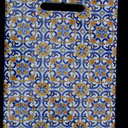 Ceramic cutting board Blue and yellow 200*150*5mm in sunlight - Rocks and Things Store