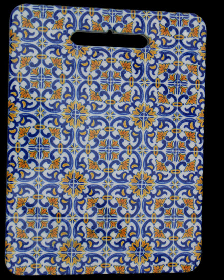 Ceramic cutting board Blue and yellow 200*150*5mm in sunlight - Rocks and Things Store