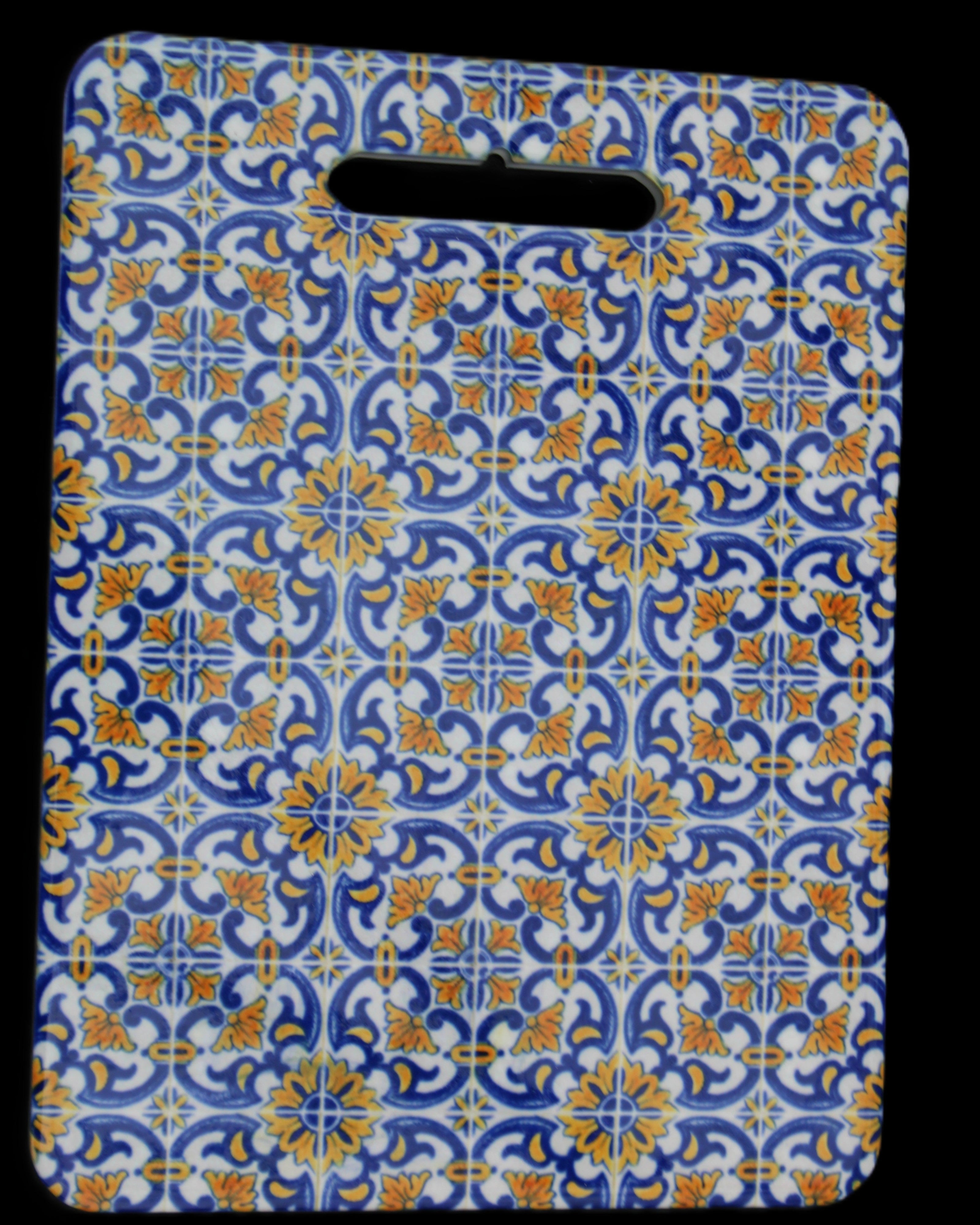 Ceramic cutting board Blue and yellow 200*150*5mm in sunlight - Rocks and Things Store