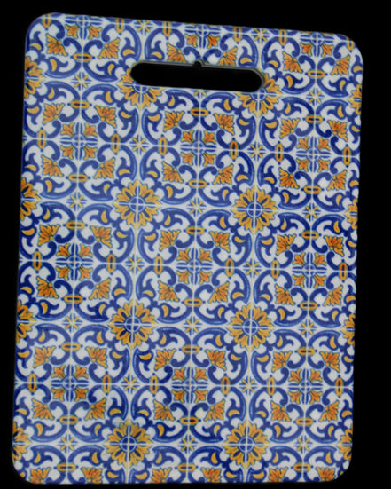 Ceramic cutting board Blue and yellow 200*150*5mm in sunlight - Rocks and Things Store