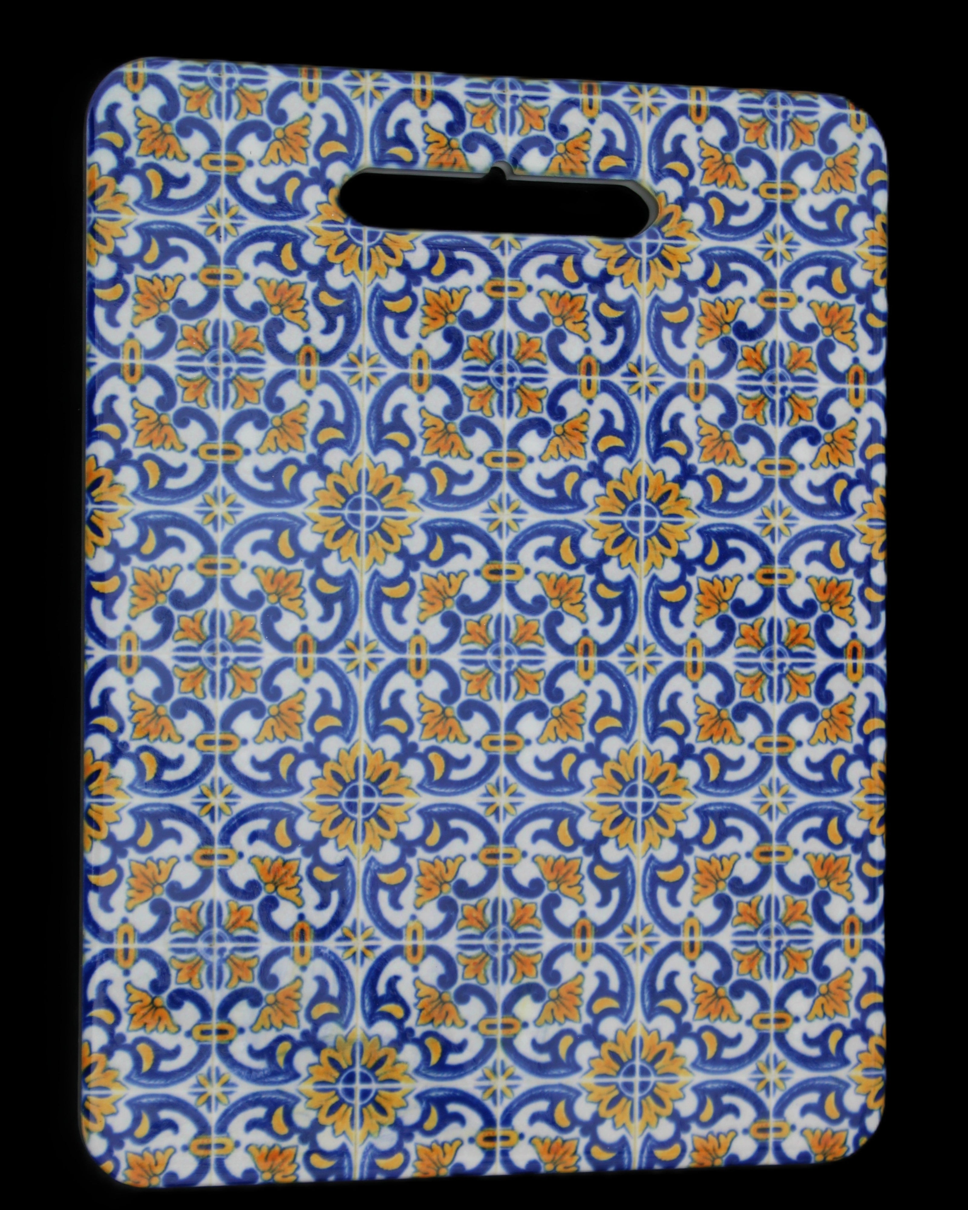 Ceramic cutting board Blue and yellow 200*150*5mm in sunlight - Rocks and Things Store