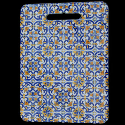 Ceramic cutting board Blue and yellow 200*150*5mm in sunlight - Rocks and Things Store
