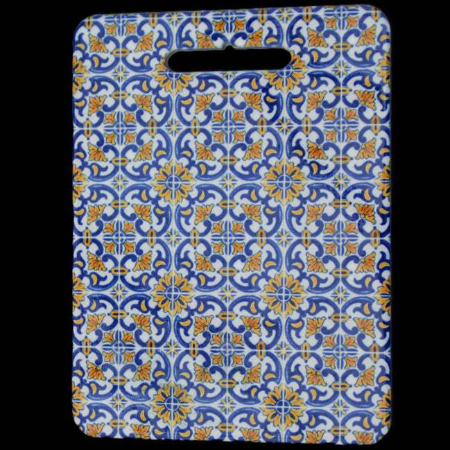 Ceramic cutting board Blue and yellow 200*150*5mm in sunlight - Rocks and Things Store