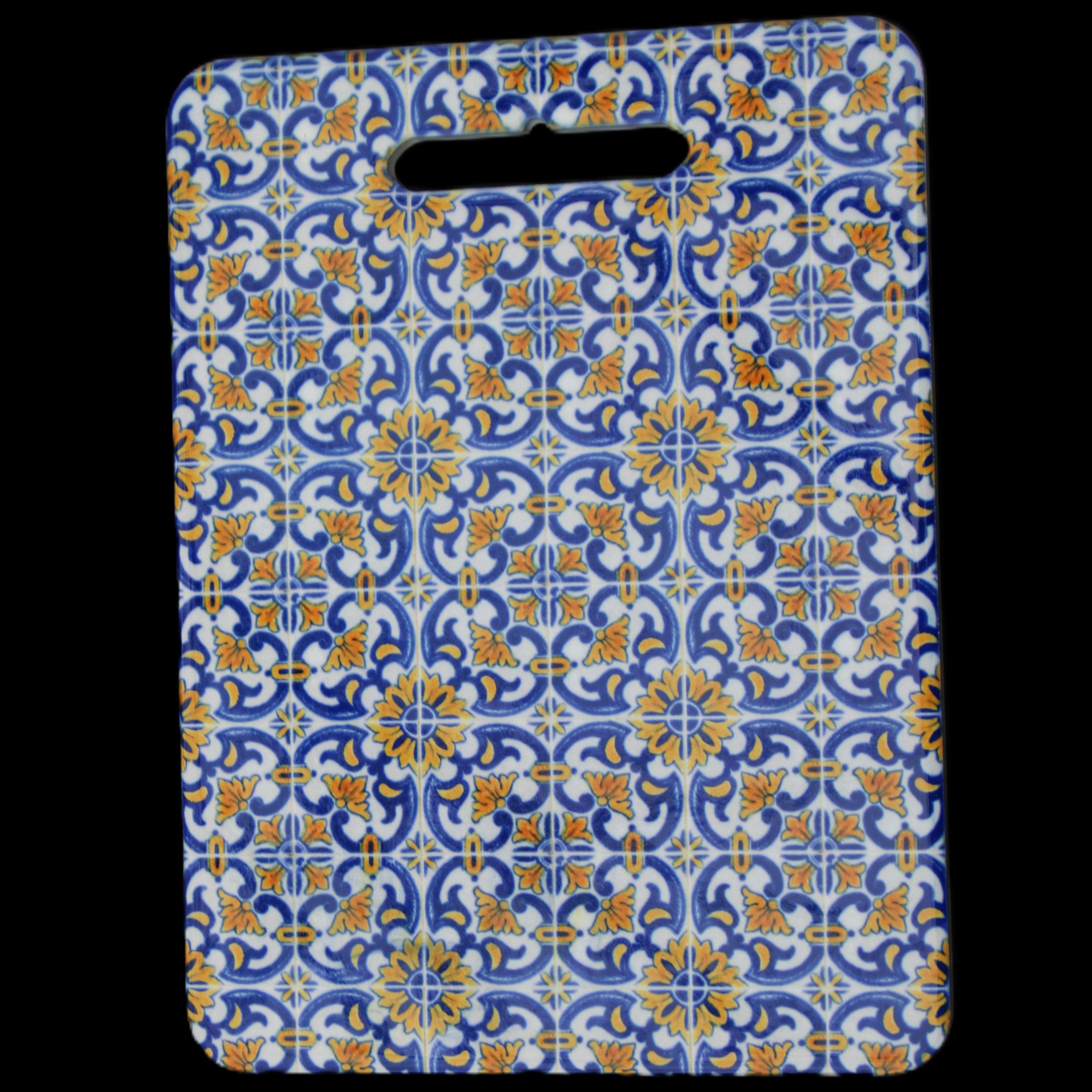 Ceramic cutting board Blue and yellow 200*150*5mm in sunlight - Rocks and Things Store