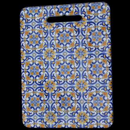 Ceramic cutting board Blue and yellow 200*150*5mm in sunlight - Rocks and Things Store