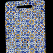 Ceramic cutting board Blue and yellow 200*150*5mm in sunlight - Rocks and Things Store