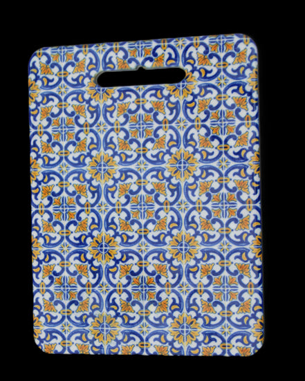 Ceramic cutting board Blue and yellow 200*150*5mm in sunlight - Rocks and Things Store