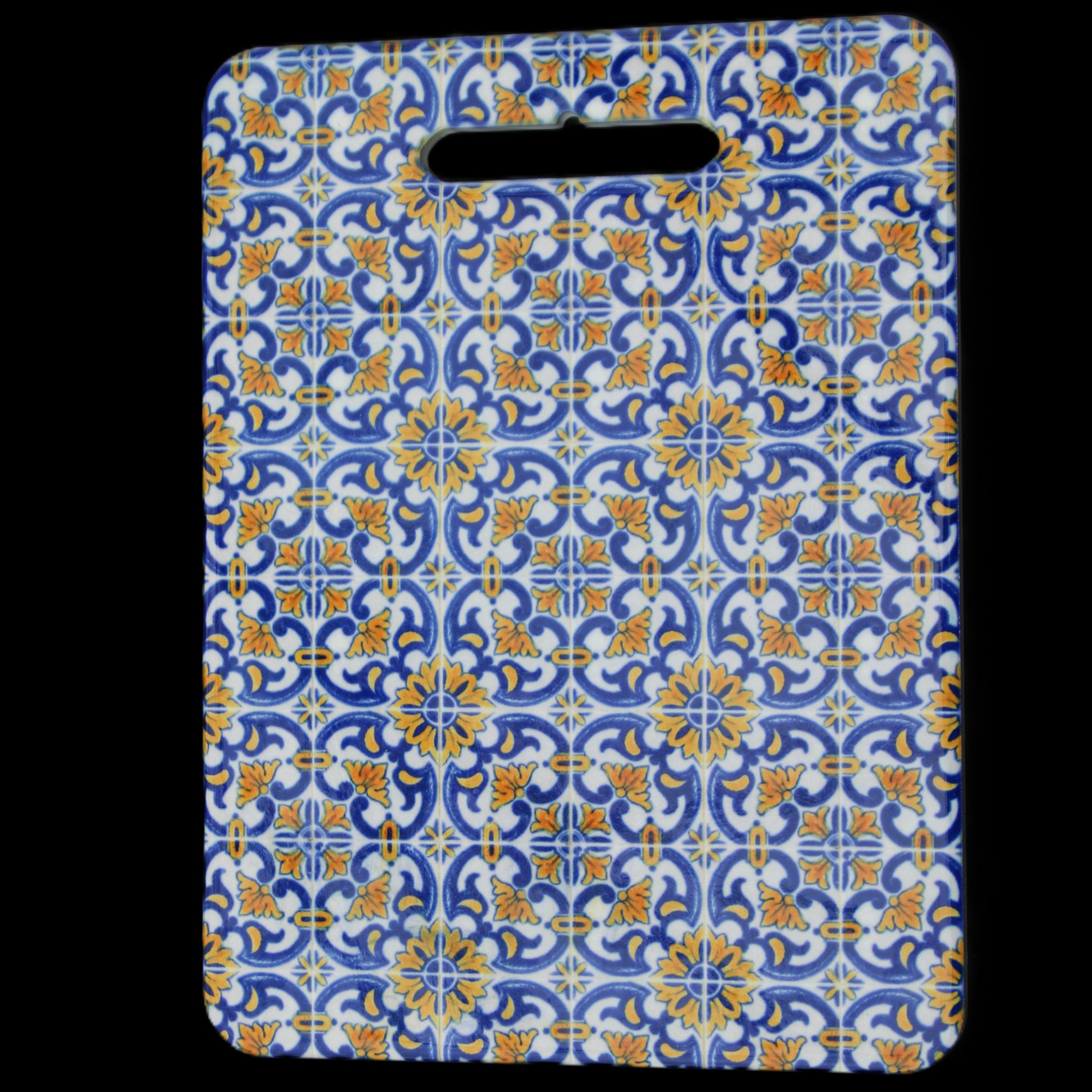 Ceramic cutting board Blue and yellow 200*150*5mm in sunlight - Rocks and Things Store