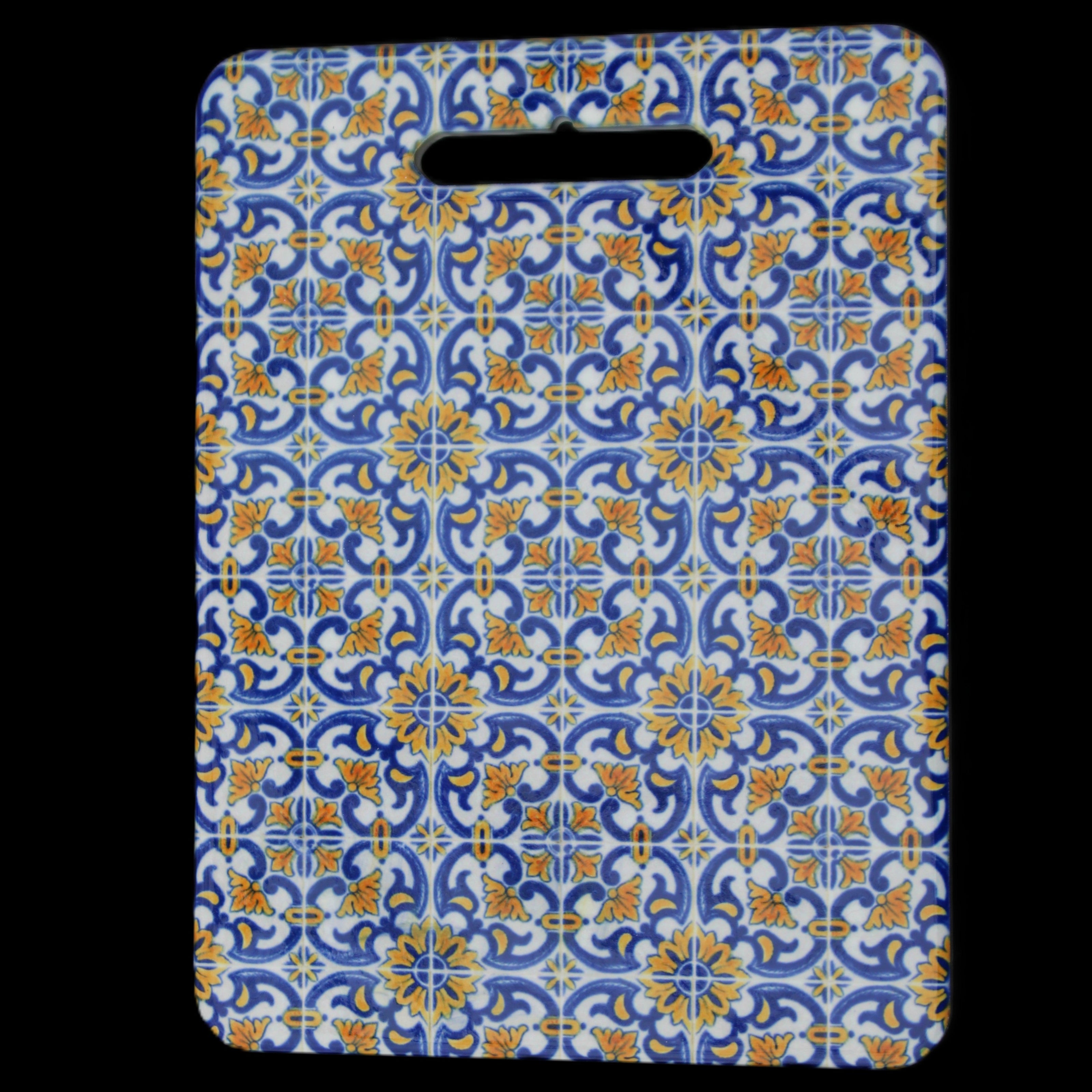 Ceramic cutting board Blue and yellow 200*150*5mm in sunlight - Rocks and Things Store
