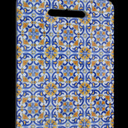 Ceramic cutting board Blue and yellow 200*150*5mm in sunlight - Rocks and Things Store