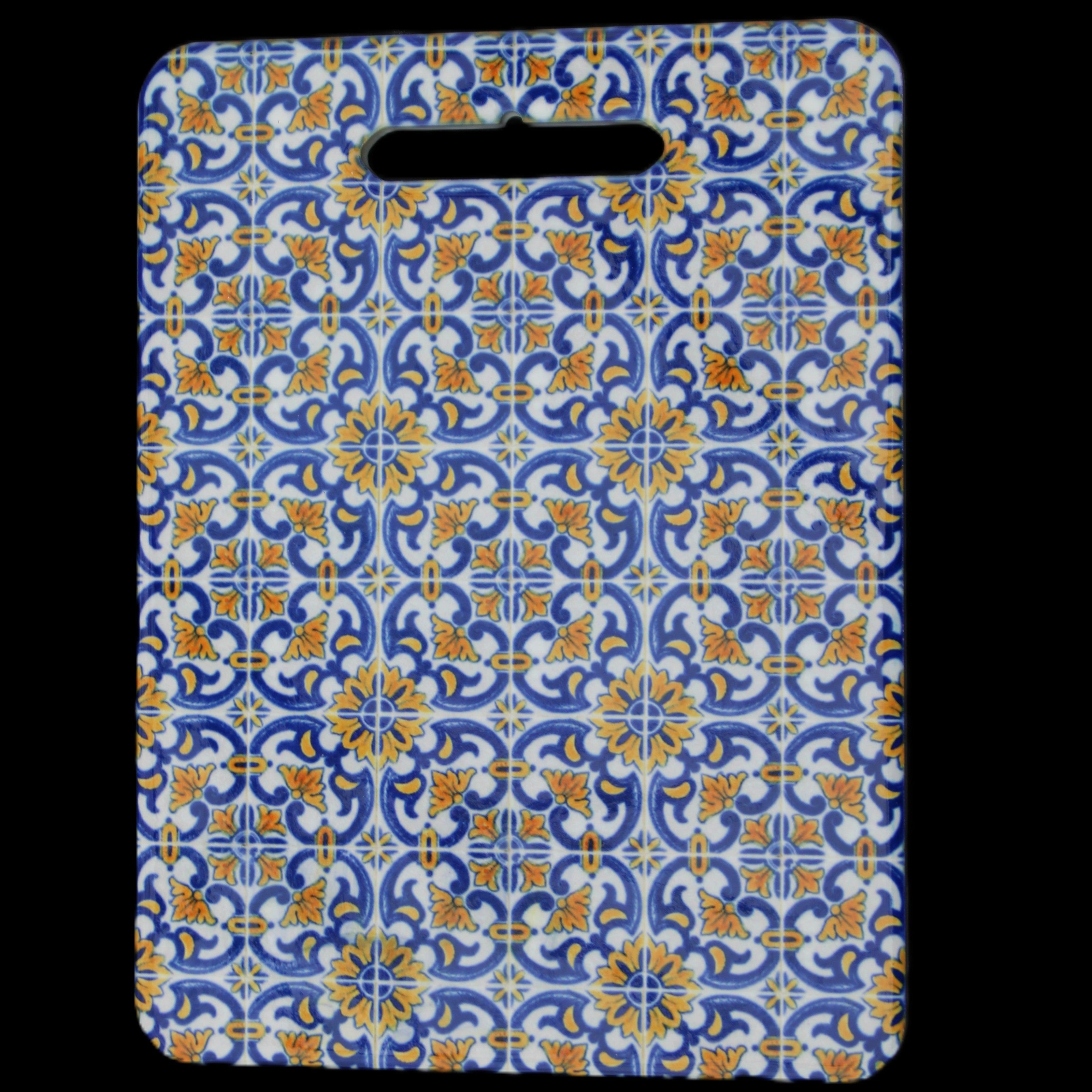 Ceramic cutting board Blue and yellow 200*150*5mm in sunlight - Rocks and Things Store
