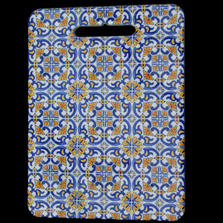 Ceramic cutting board Blue and yellow 200*150*5mm in sunlight - Rocks and Things Store