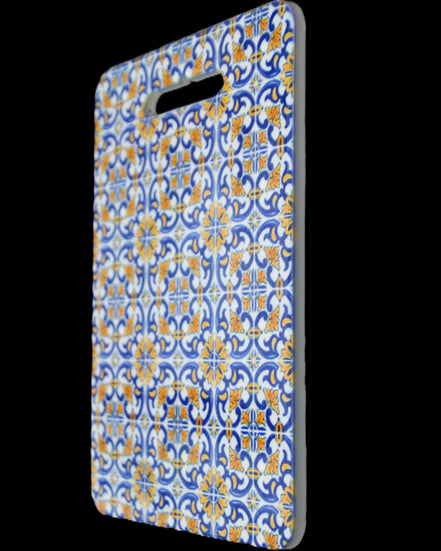 Ceramic cutting board Blue and yellow 200*150*5mm in sunlight - Rocks and Things Store