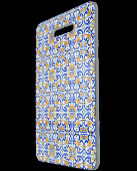 Ceramic cutting board Blue and yellow 200*150*5mm in sunlight - Rocks and Things Store