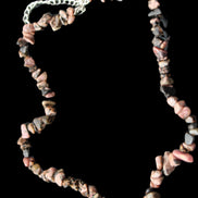 Black Lace Rhodonite adjustable necklace 39g in sunlight - Rocks and Things Store