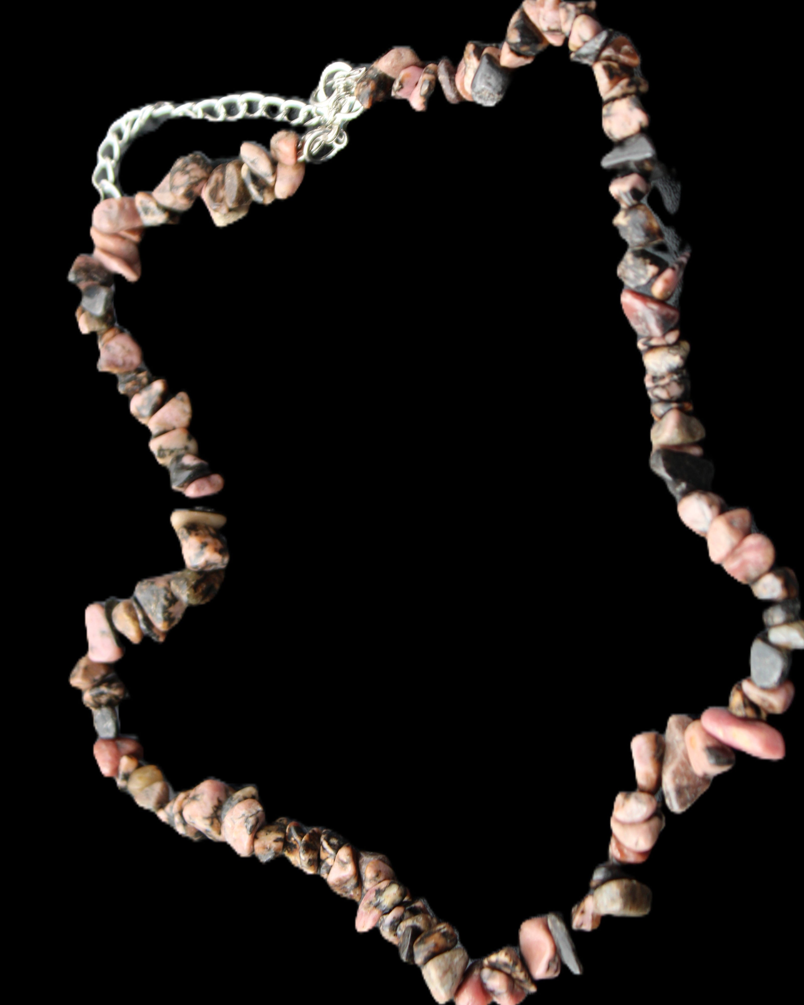 Black Lace Rhodonite adjustable necklace 39g in sunlight - Rocks and Things Store