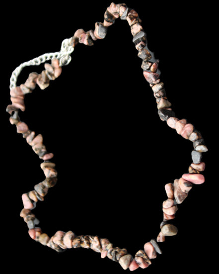 Black Lace Rhodonite adjustable necklace 39g in sunlight - Rocks and Things Store