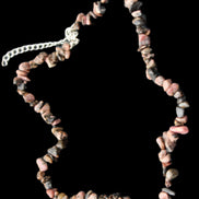 Black Lace Rhodonite adjustable necklace 39g in sunlight - Rocks and Things Store