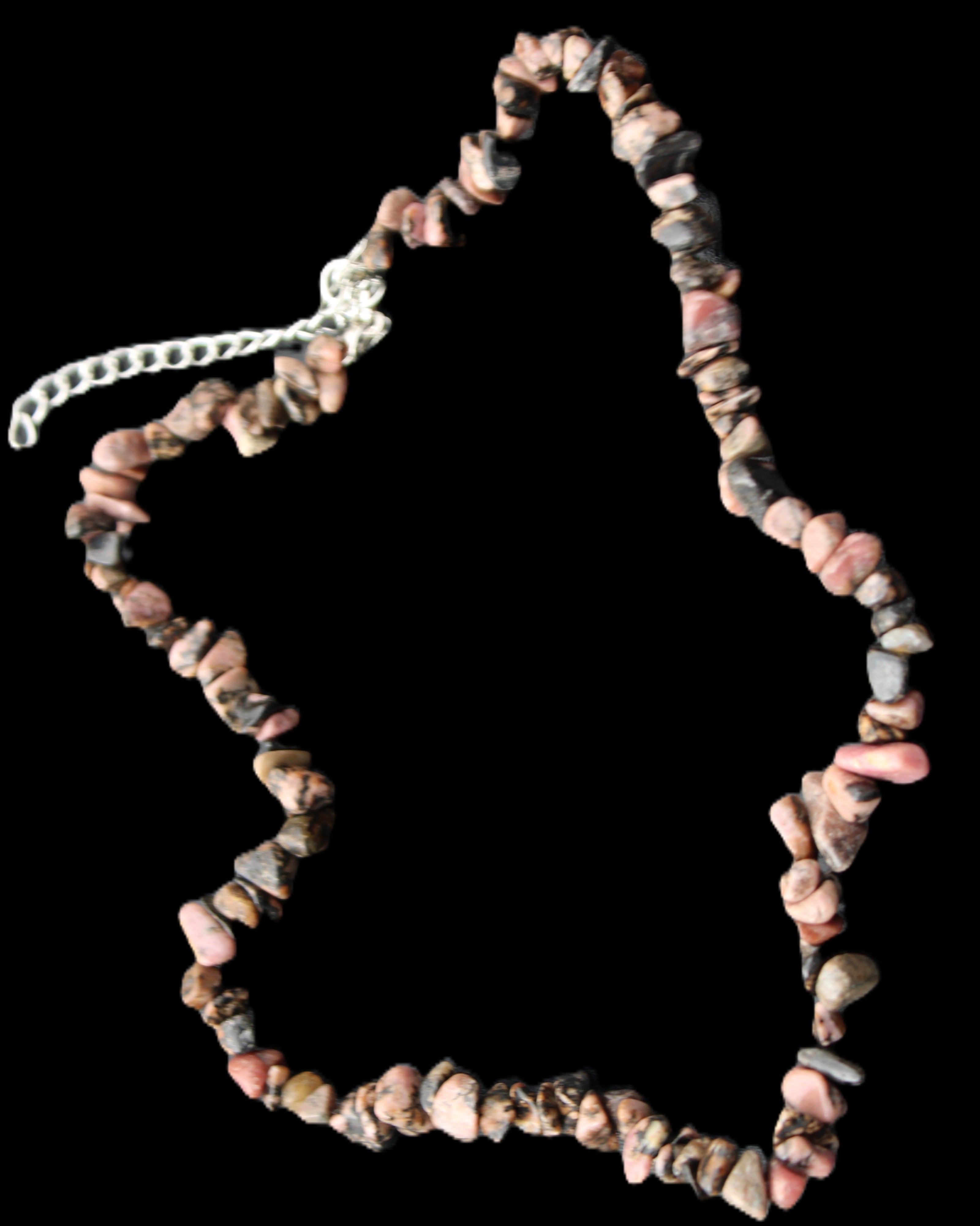 Black Lace Rhodonite adjustable necklace 39g in sunlight - Rocks and Things Store