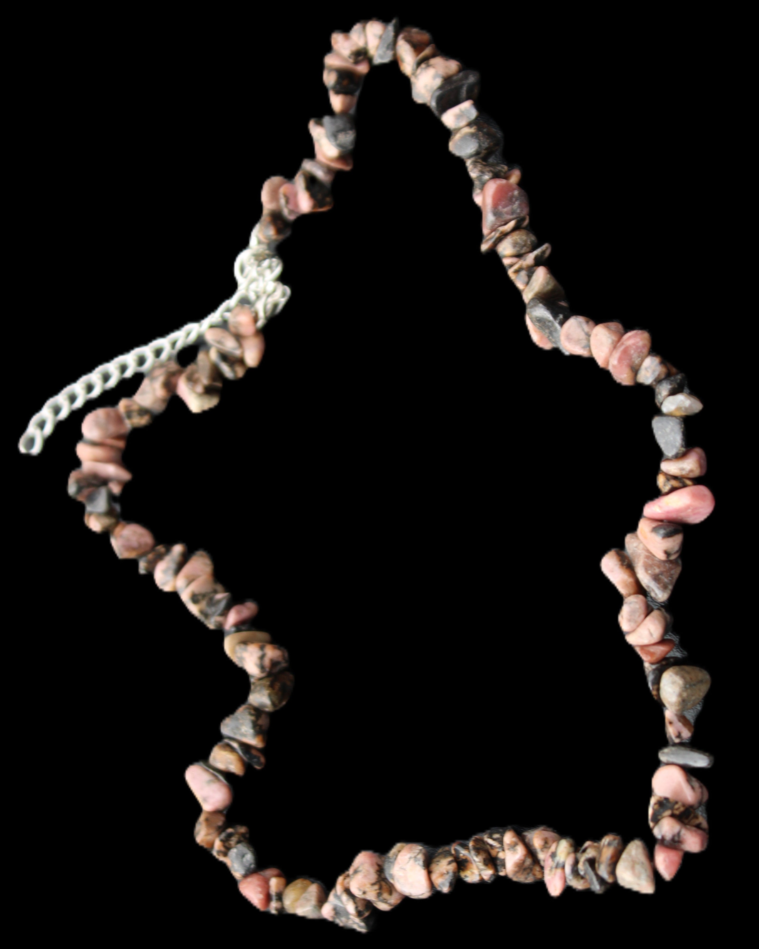 Black Lace Rhodonite adjustable necklace 39g in sunlight - Rocks and Things Store