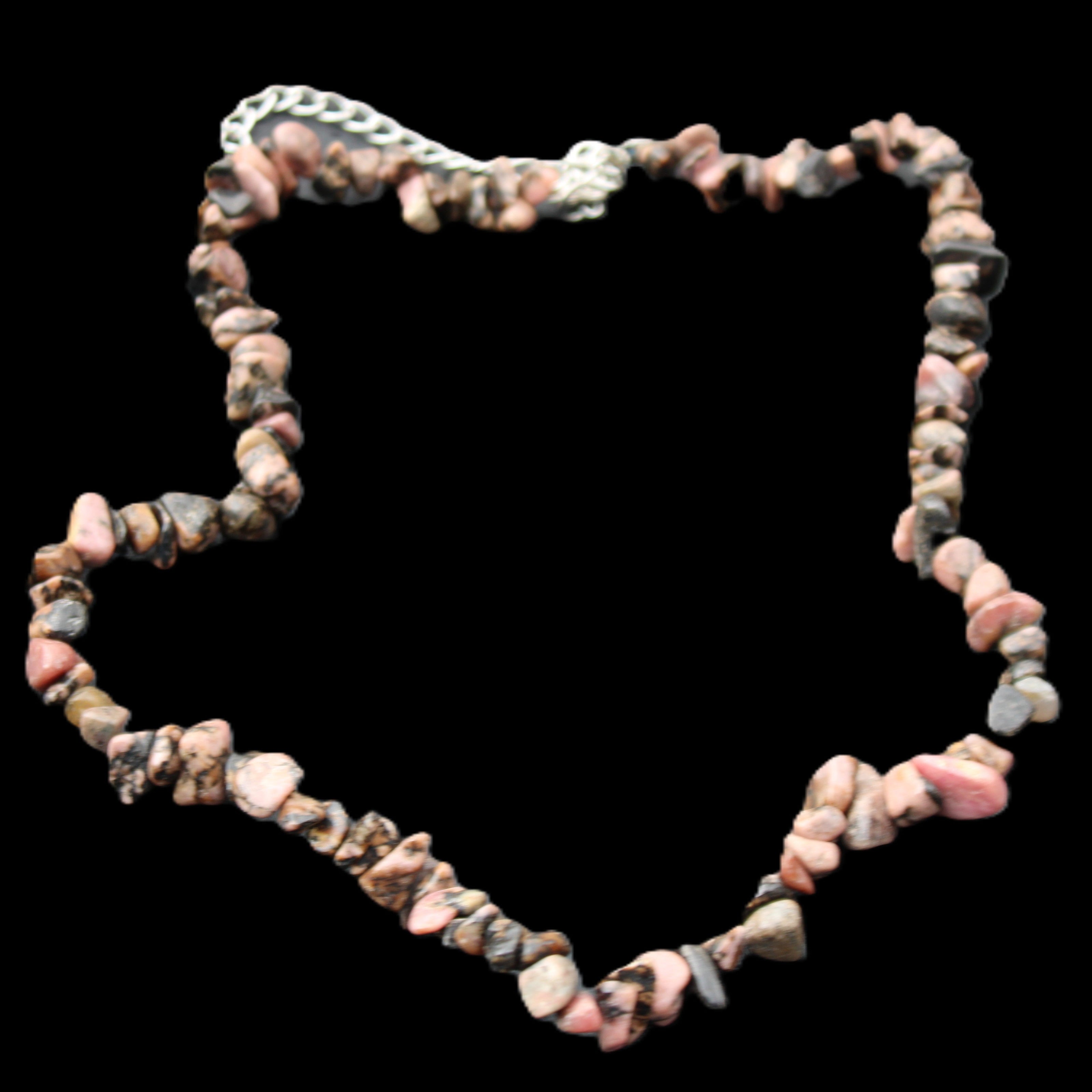 Black Lace Rhodonite adjustable necklace 39g in sunlight - Rocks and Things Store