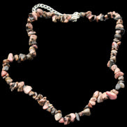 Black Lace Rhodonite adjustable necklace 39g in sunlight - Rocks and Things Store