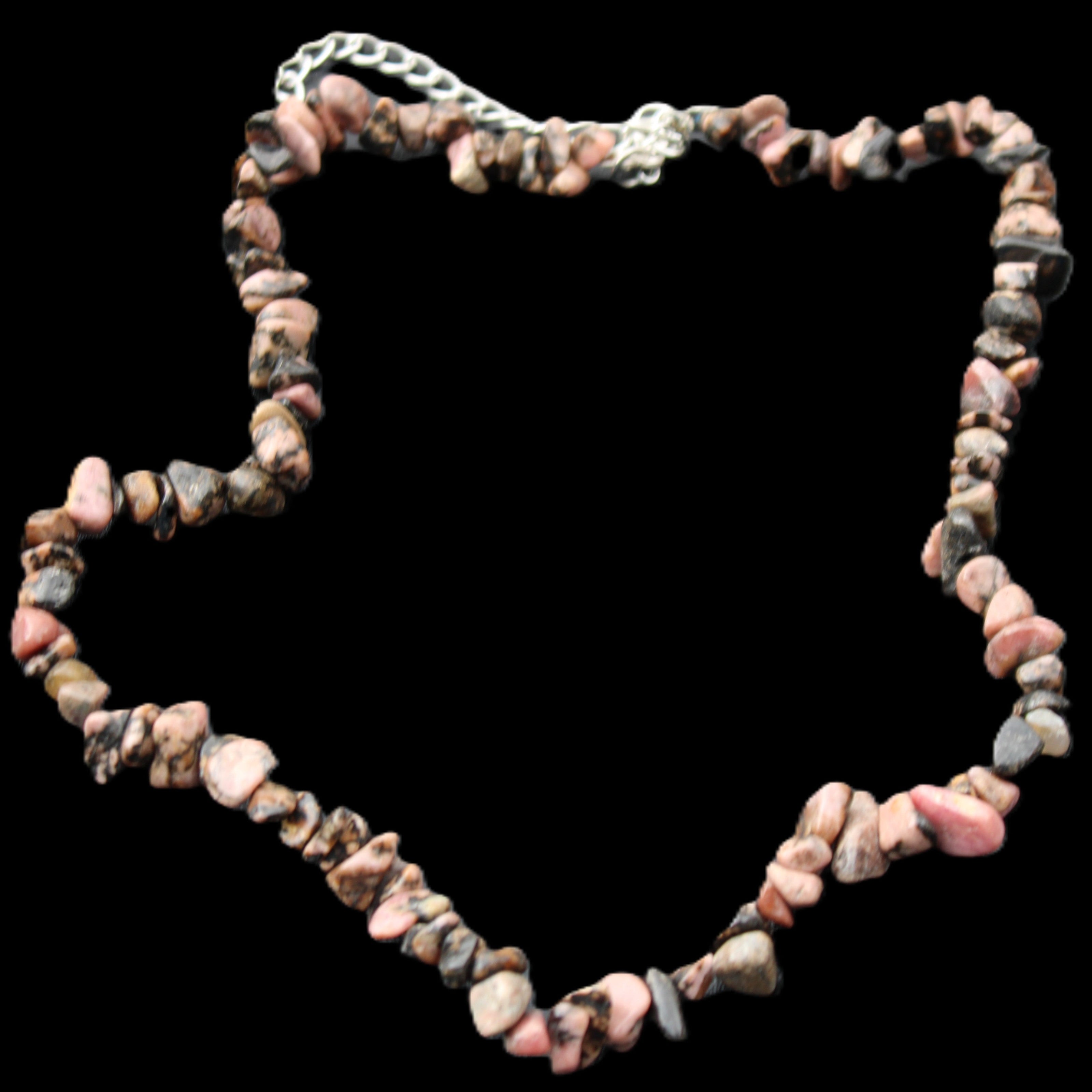 Black Lace Rhodonite adjustable necklace 39g in sunlight - Rocks and Things Store