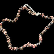 Black Lace Rhodonite adjustable necklace 39g in sunlight - Rocks and Things Store