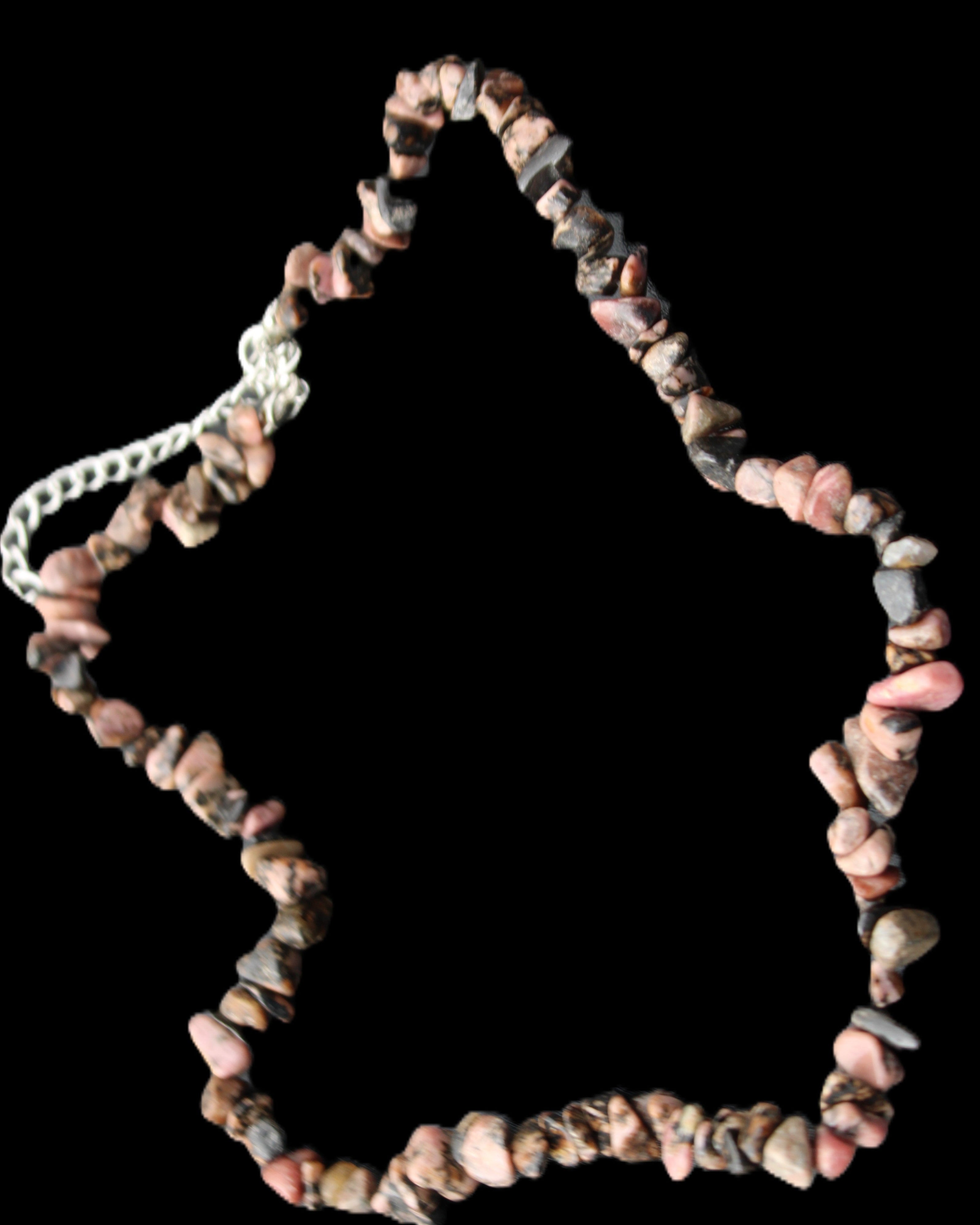 Black Lace Rhodonite adjustable necklace 39g in sunlight - Rocks and Things Store