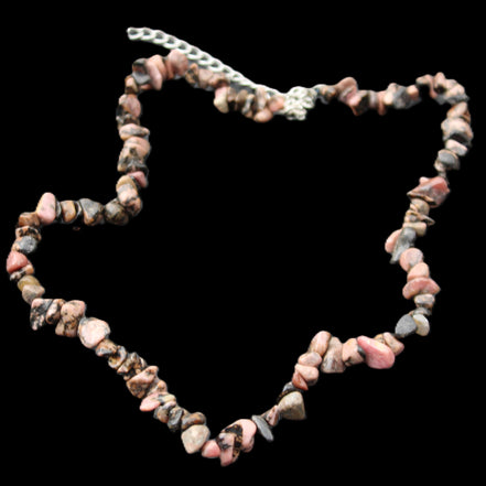 Black Lace Rhodonite adjustable necklace 39g in sunlight - Rocks and Things Store
