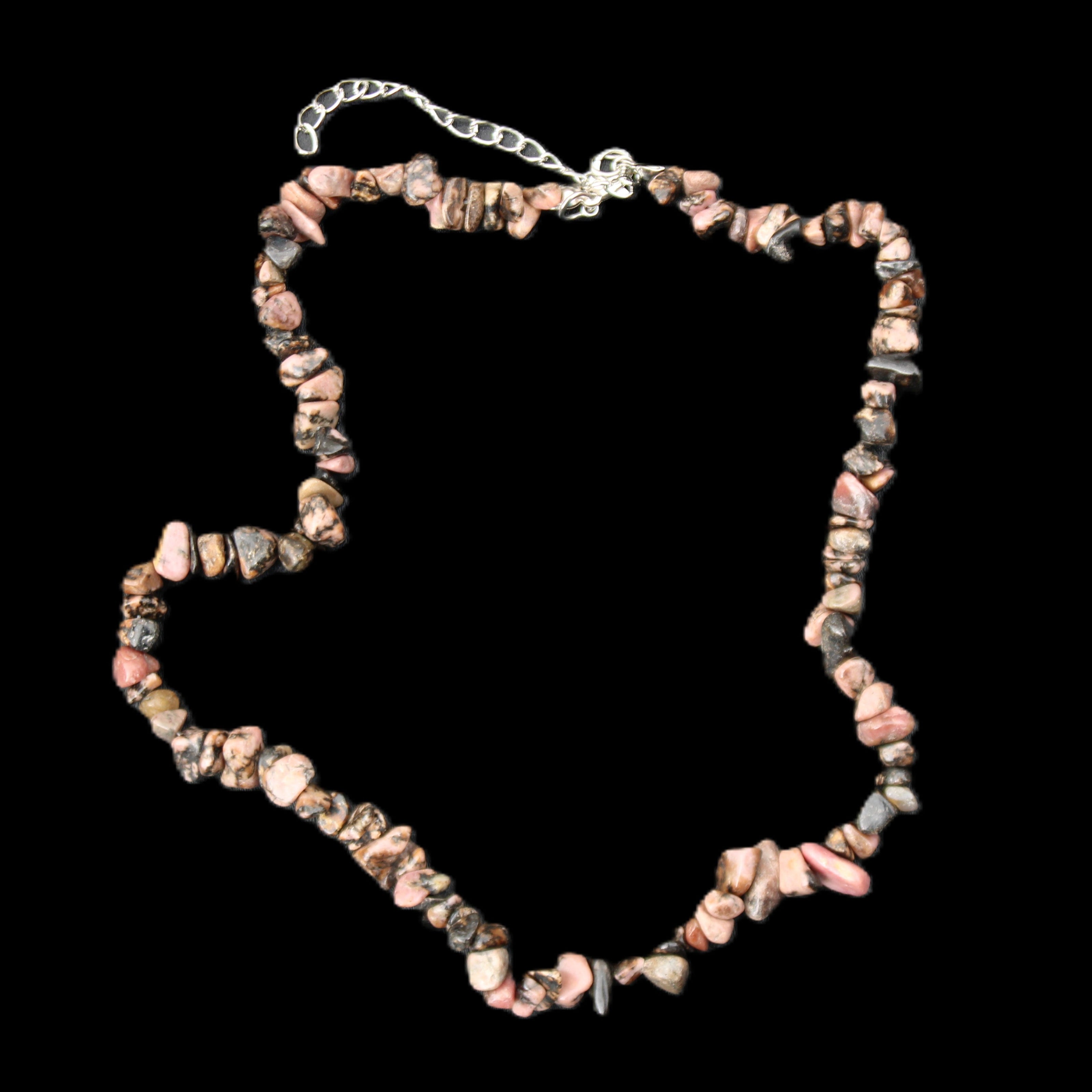Black Lace Rhodonite adjustable necklace 39g in sunlight - Rocks and Things Store