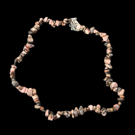 Black Lace Rhodonite adjustable necklace 39g in sunlight - Rocks and Things Store