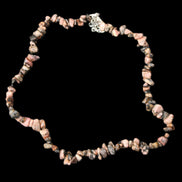 Black Lace Rhodonite adjustable necklace 39g in sunlight - Rocks and Things Store