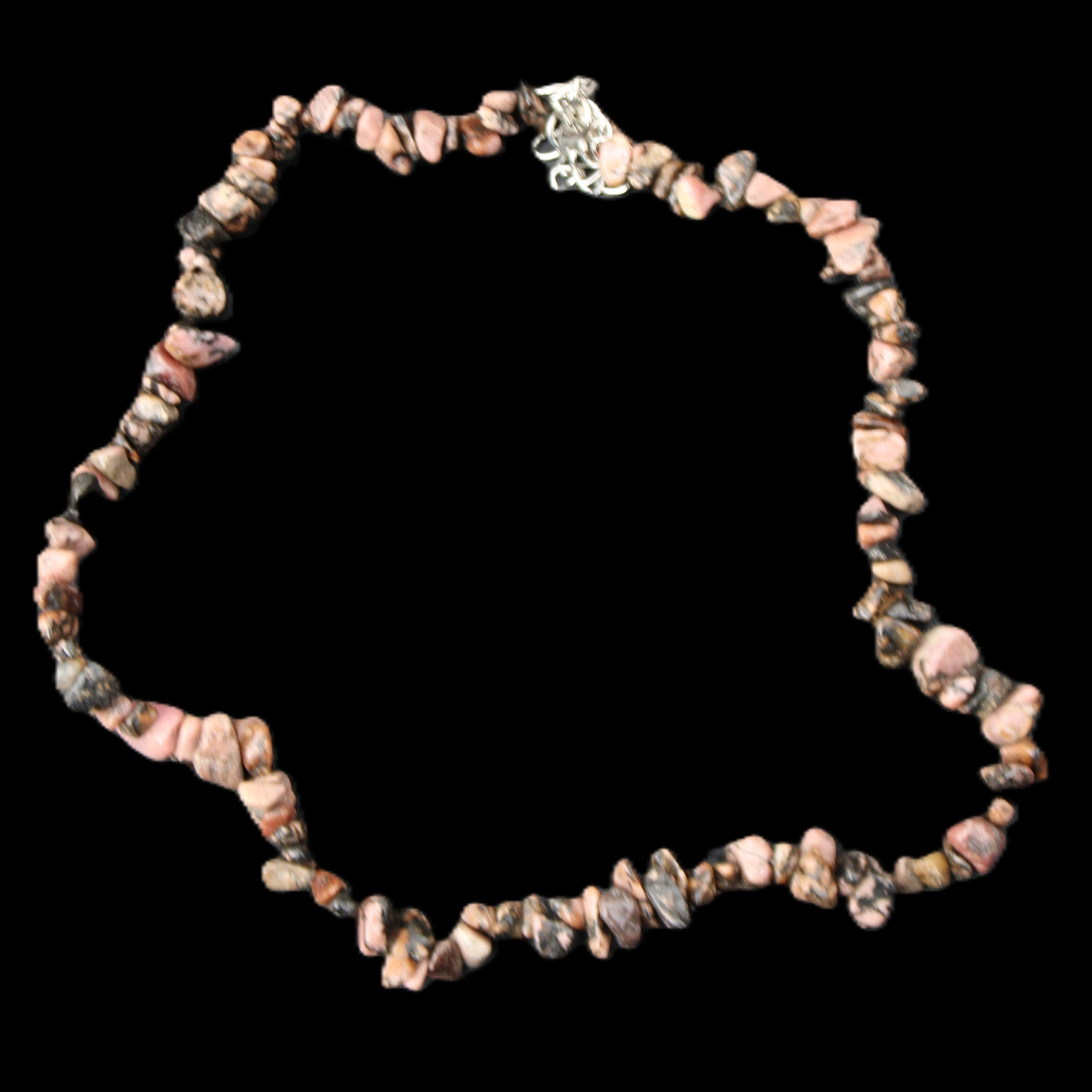 Black Lace Rhodonite adjustable necklace 39g in sunlight - Rocks and Things Store