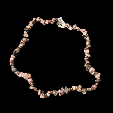 Black Lace Rhodonite adjustable necklace 39g in sunlight - Rocks and Things Store