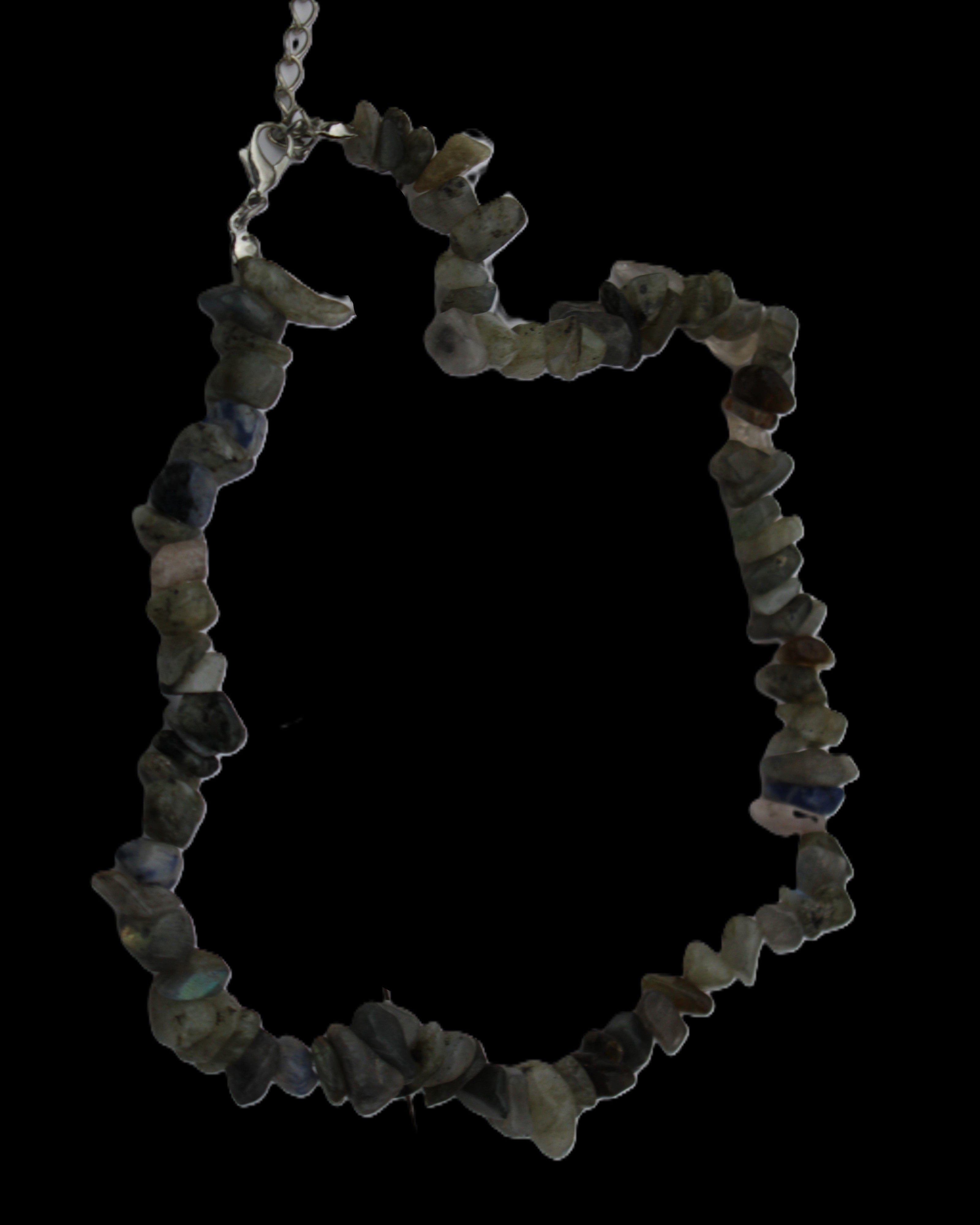 Labradorite chunky chip adjustable necklace 390m 41g in sunlight - Rocks and Things Store