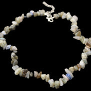 Labradorite chunky chip adjustable necklace 390m 41g in sunlight - Rocks and Things Store