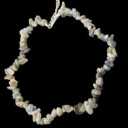 Labradorite chunky chip adjustable necklace 390m 41g in sunlight - Rocks and Things Store