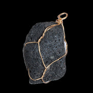 Vesicular Basalt wire-wrapped 28*27*33mm pendant 10.5g in sunlight - Rocks and Things Store