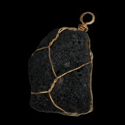 Vesicular Basalt wire-wrapped 28*27*33mm pendant 10.5g in sunlight - Rocks and Things Store