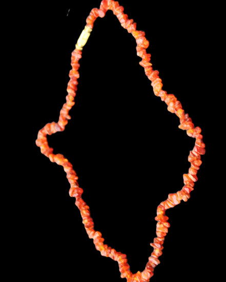 Carnelian Agate crystal chip necklace 420mm 15g in sunlight - Rocks and Things Store