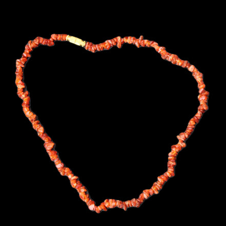 Carnelian Agate crystal chip necklace 420mm 15g in sunlight - Rocks and Things Store