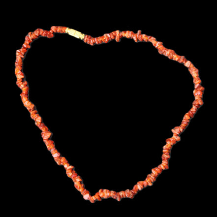 Carnelian Agate crystal chip necklace 420mm 15g in sunlight - Rocks and Things Store