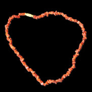 Carnelian Agate crystal chip necklace 420mm 15g in sunlight - Rocks and Things Store