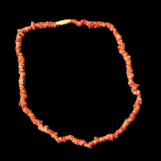 Carnelian Agate crystal chip necklace 420mm 15g in sunlight - Rocks and Things Store