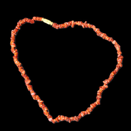 Carnelian Agate crystal chip necklace 420mm 15g in sunlight - Rocks and Things Store
